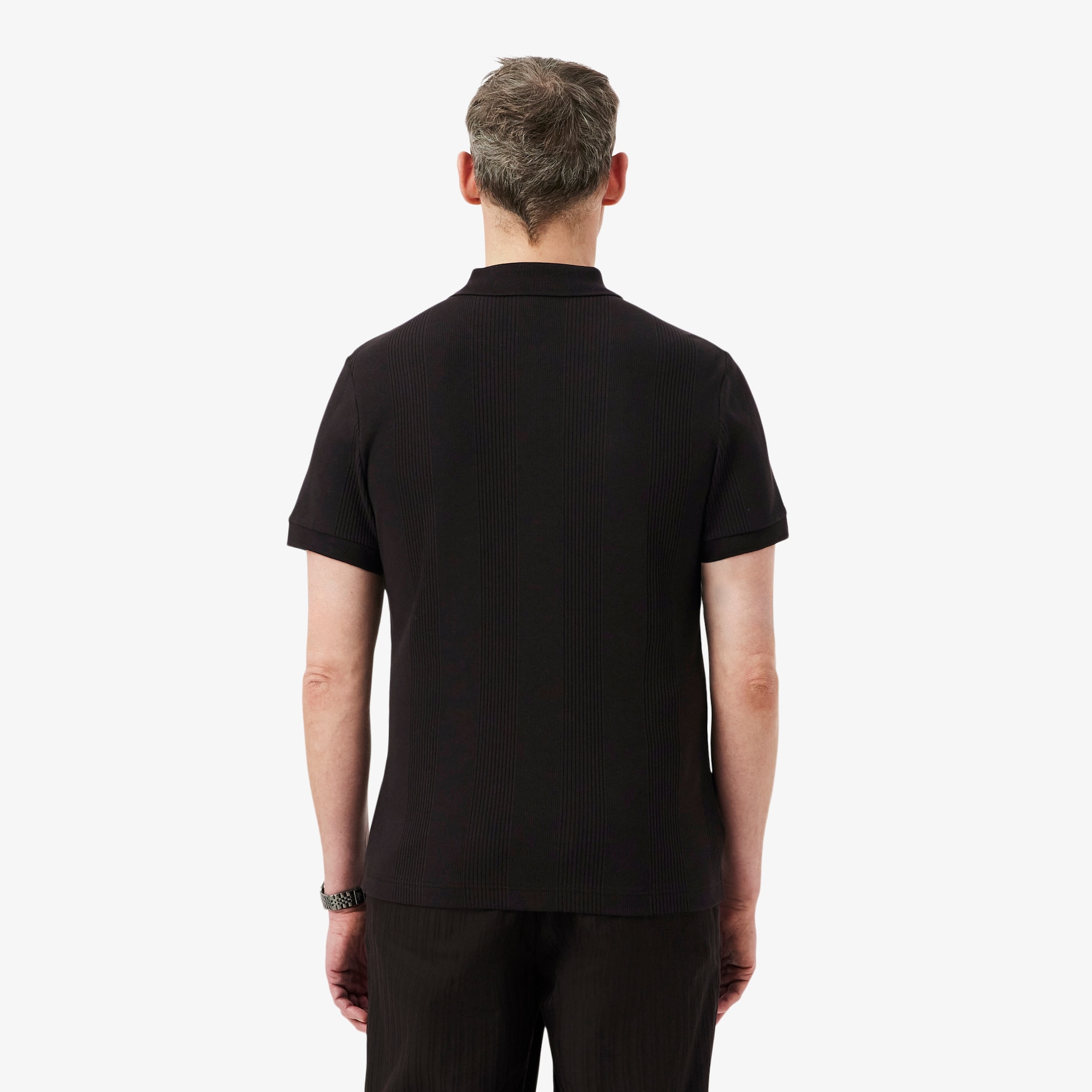 Classic Fit Ribbed Knit Polo Shirt image number 2