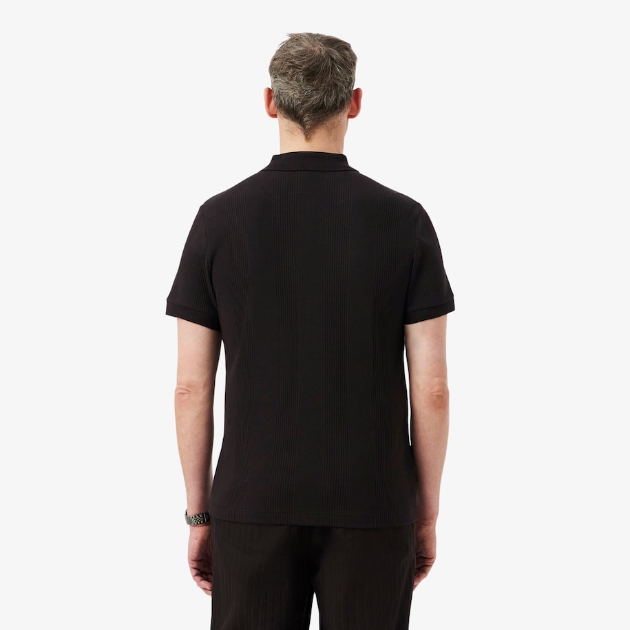 Classic Fit Ribbed Knit Polo Shirt image number 2