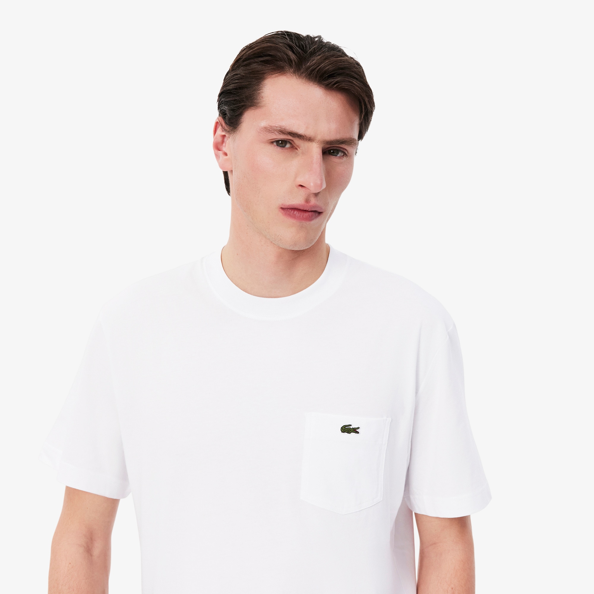 Cotton T-shirt with Breast Pocket image number 1