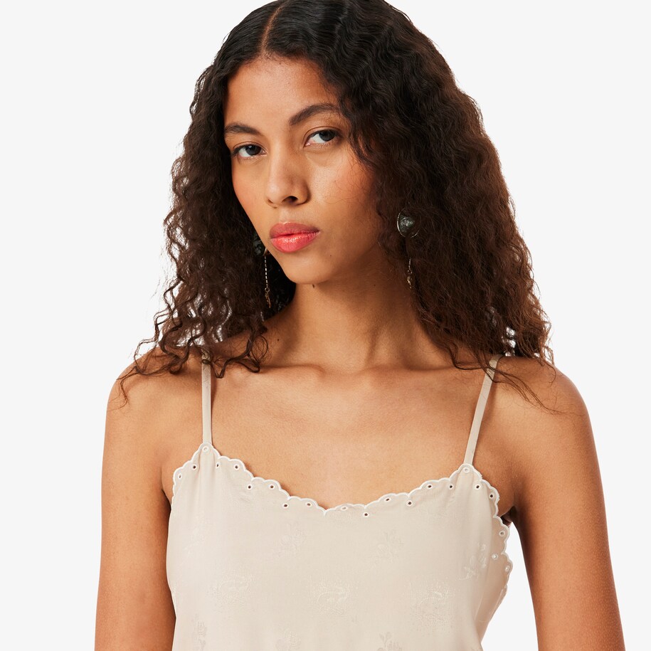 Runway Landscape Embroidery Tulle Dress image number 1