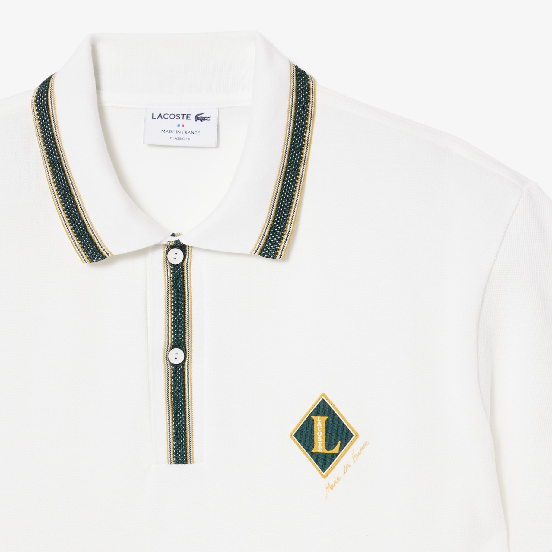 Classic Fit French Made Badge Accent Polo Shirt image number 4