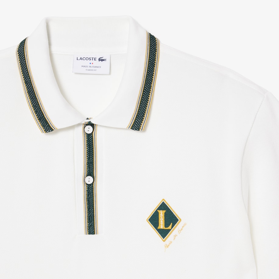 Classic Fit French Made Badge Accent Polo Shirt image number 4