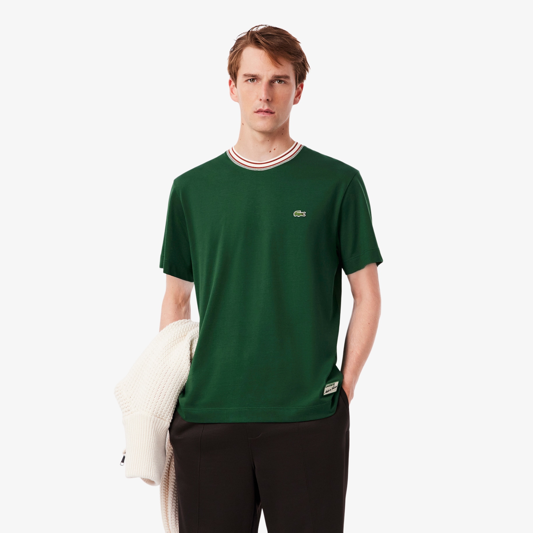 French Made Stripe Neck T-shirt image number 0