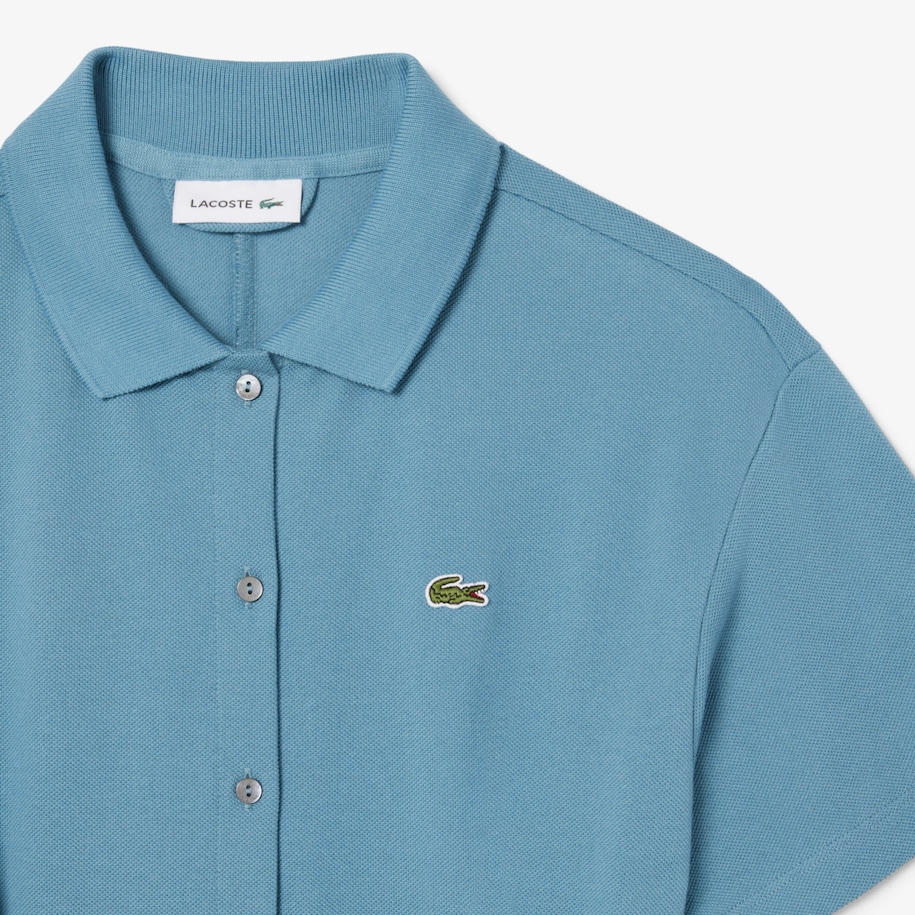 Flared Mini-Piqu&eacute; Polo Dress image number 4