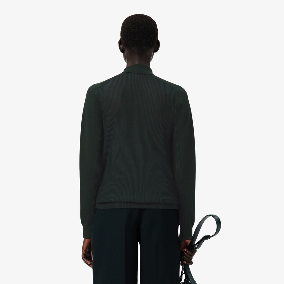 Runway Wool Blend Polo Collar Sweater image number 2