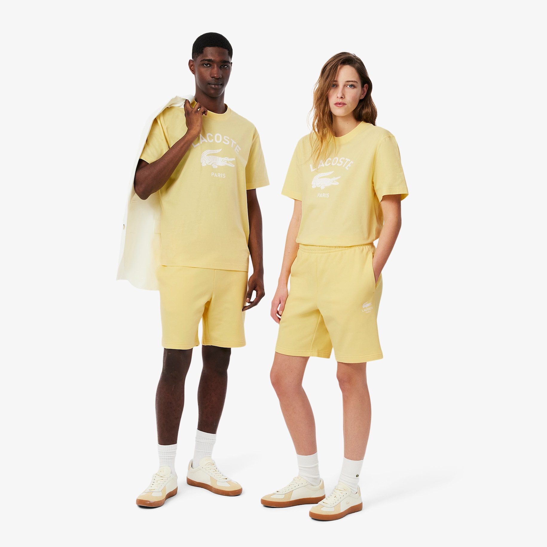 Printed cotton fleece shorts image number 0