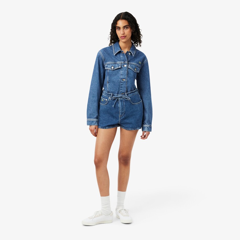 Cotton Denim Shorts image number 0