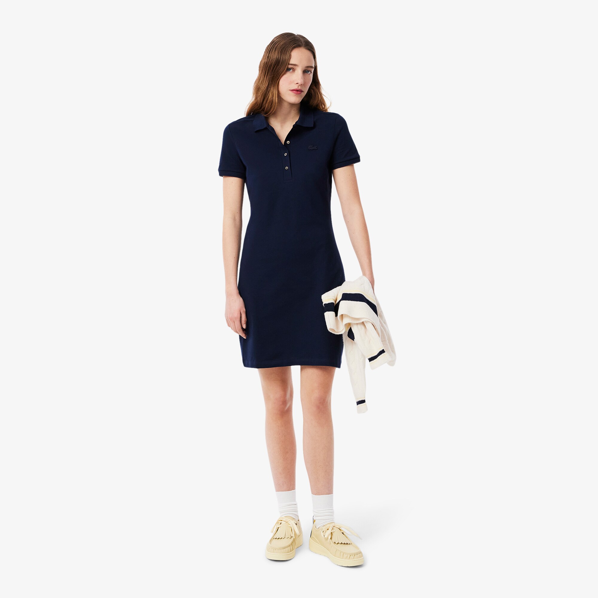 レディースウェア Sleeve Polo Dress U.S. POLO ASSN. (3008 Solid Polo Dress - Banded Cuffs