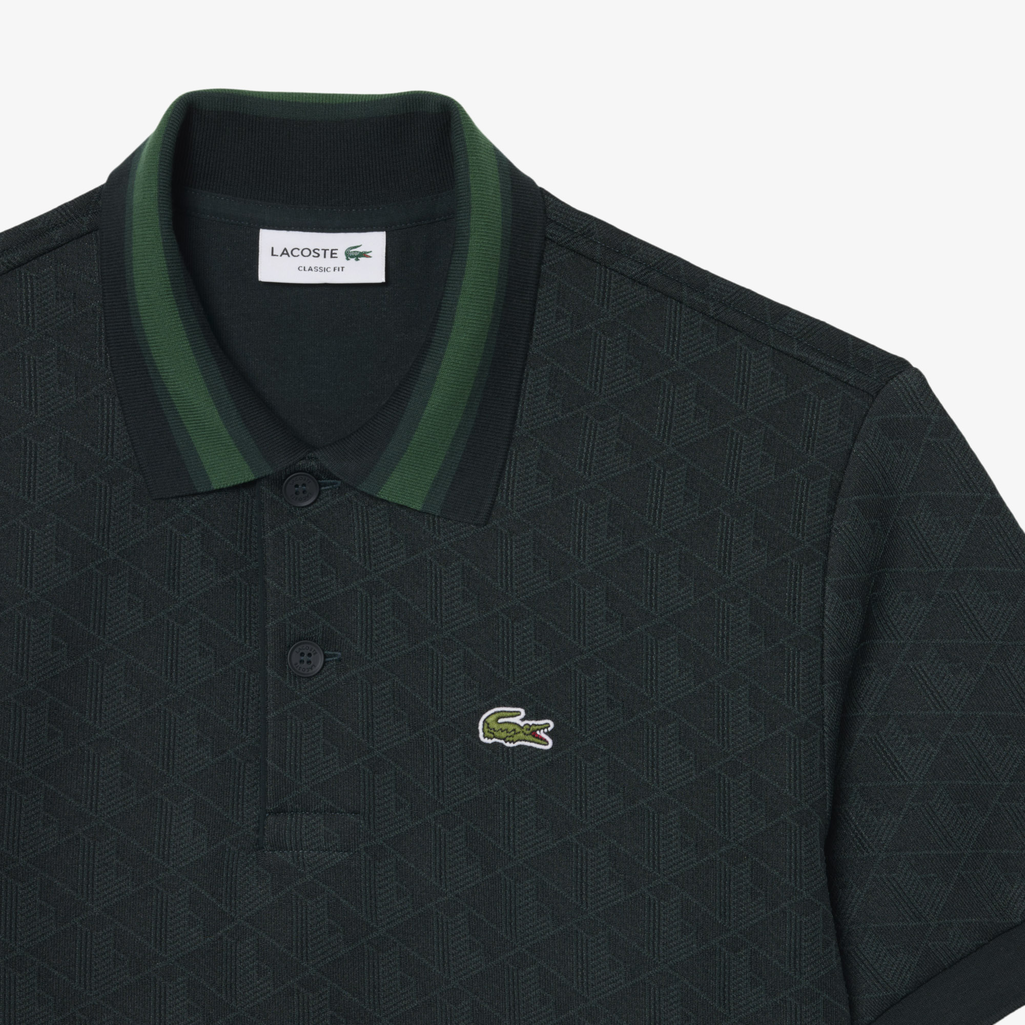 Classic Fit Monogram Jacquard Polo Shirt image number 4