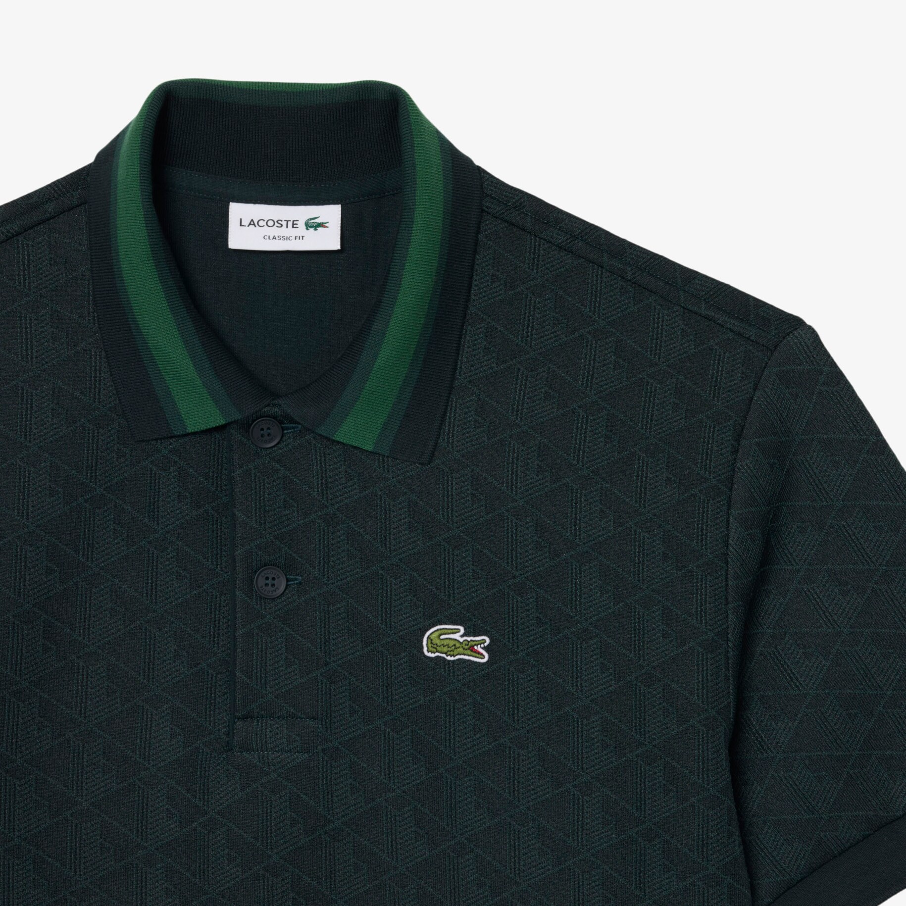 Classic Fit Monogram Jacquard Polo Shirt image number 4