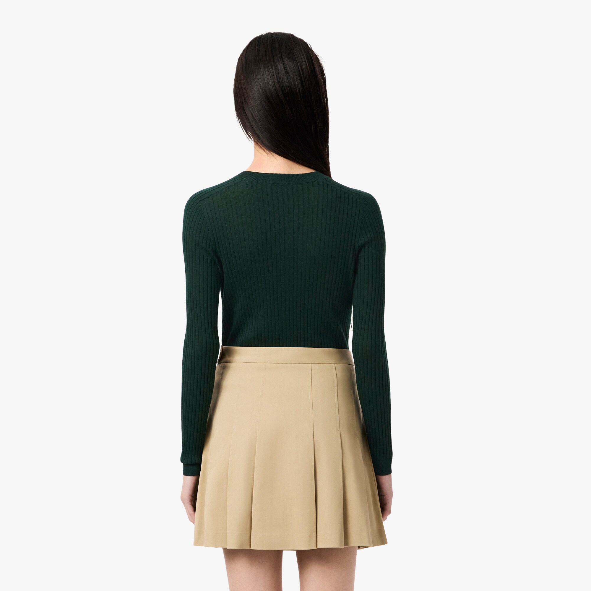 Rib Knit Merino Wool Cardigan image number 2