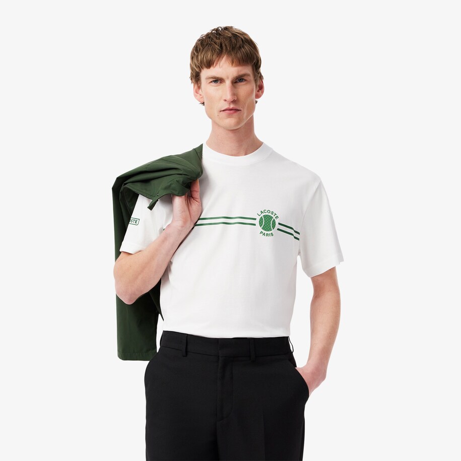 Printed Embroidered Cotton Jersey T-shirt image number 0