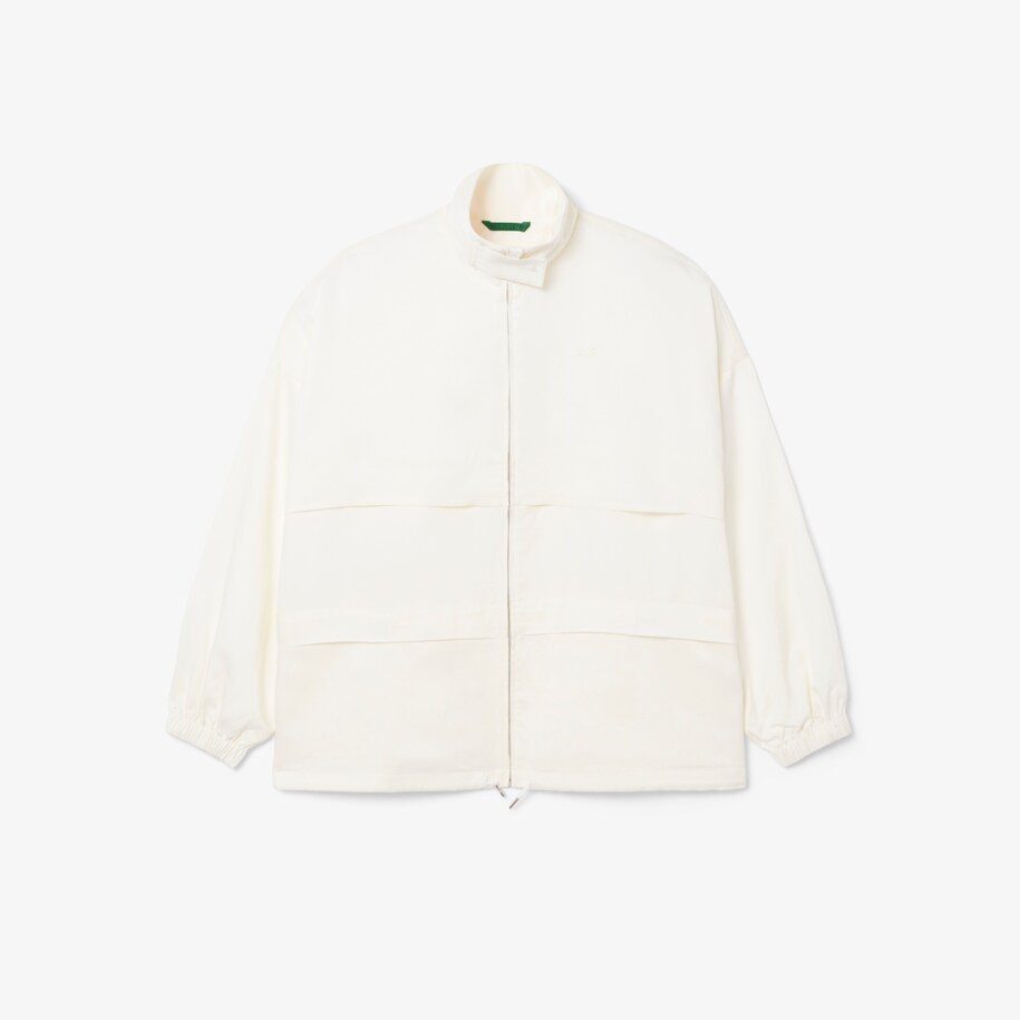 Oversized Linen Blend Track Jacket image number 3