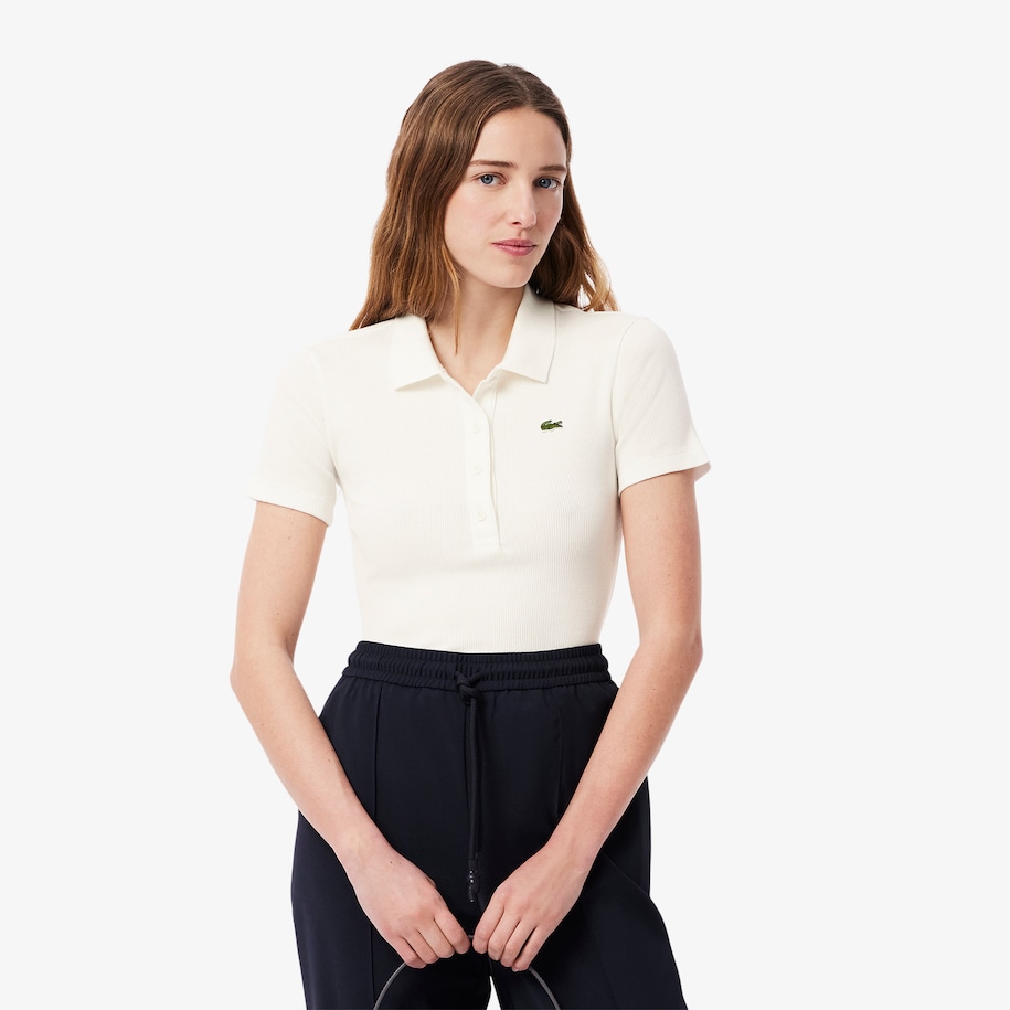 Slim Fit L.12.D Ribbed Cotton Polo Shirt image number 0