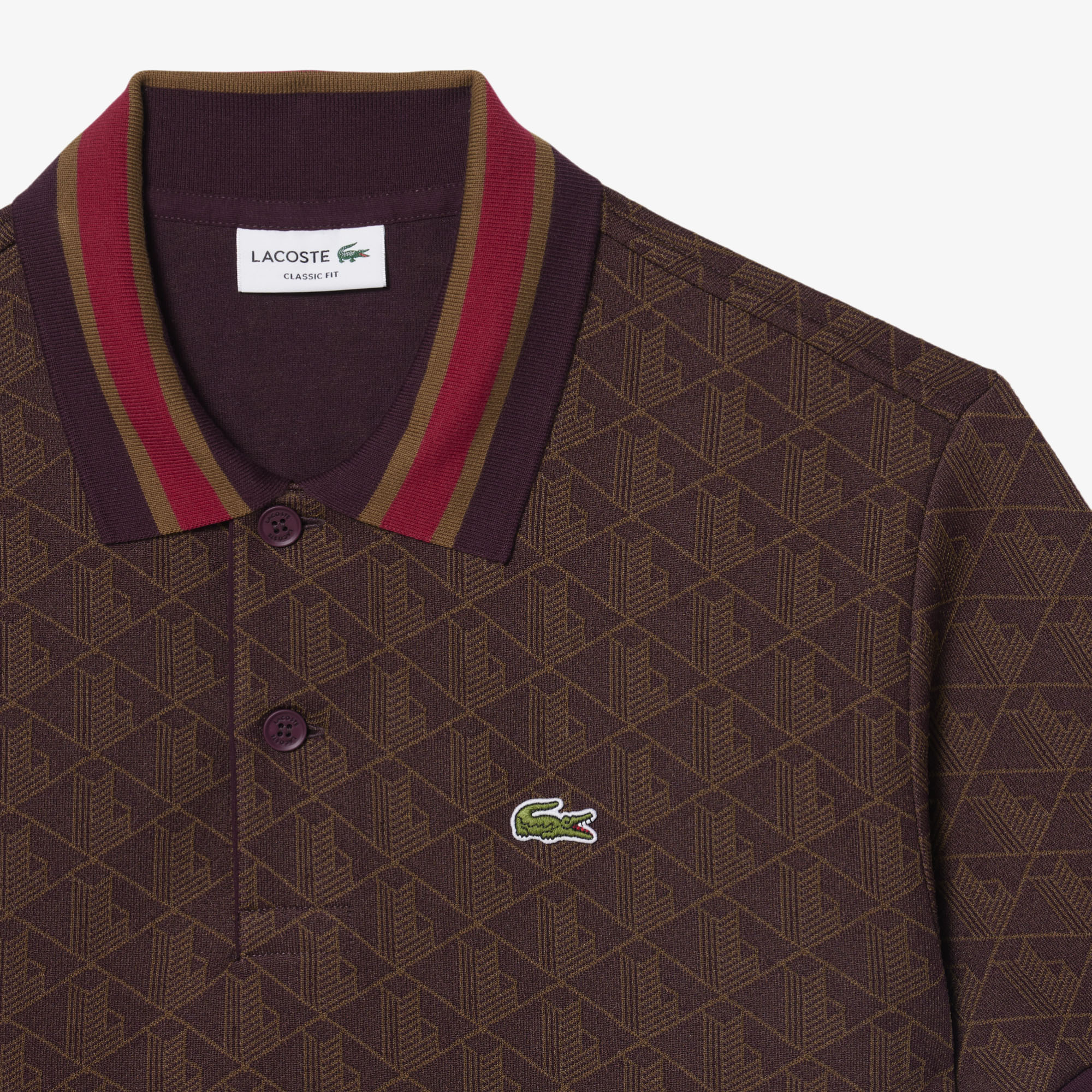 Classic Fit Monogram Jacquard Polo Shirt image number 4