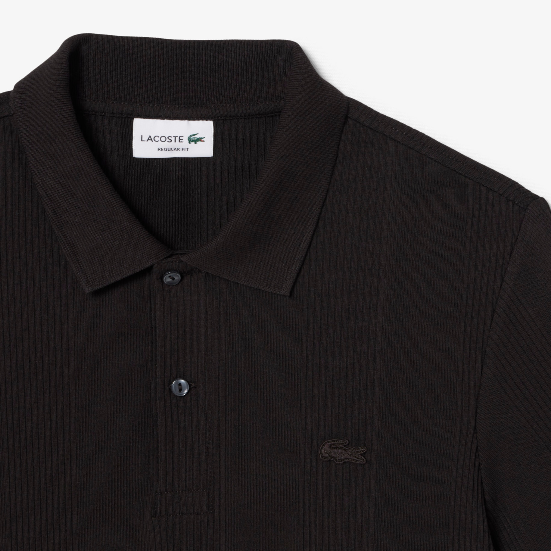 Classic Fit Ribbed Knit Polo Shirt image number 4