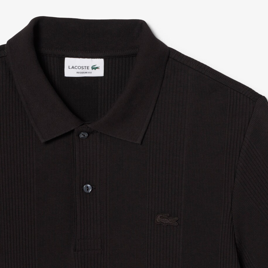 Classic Fit Ribbed Knit Polo Shirt image number 4