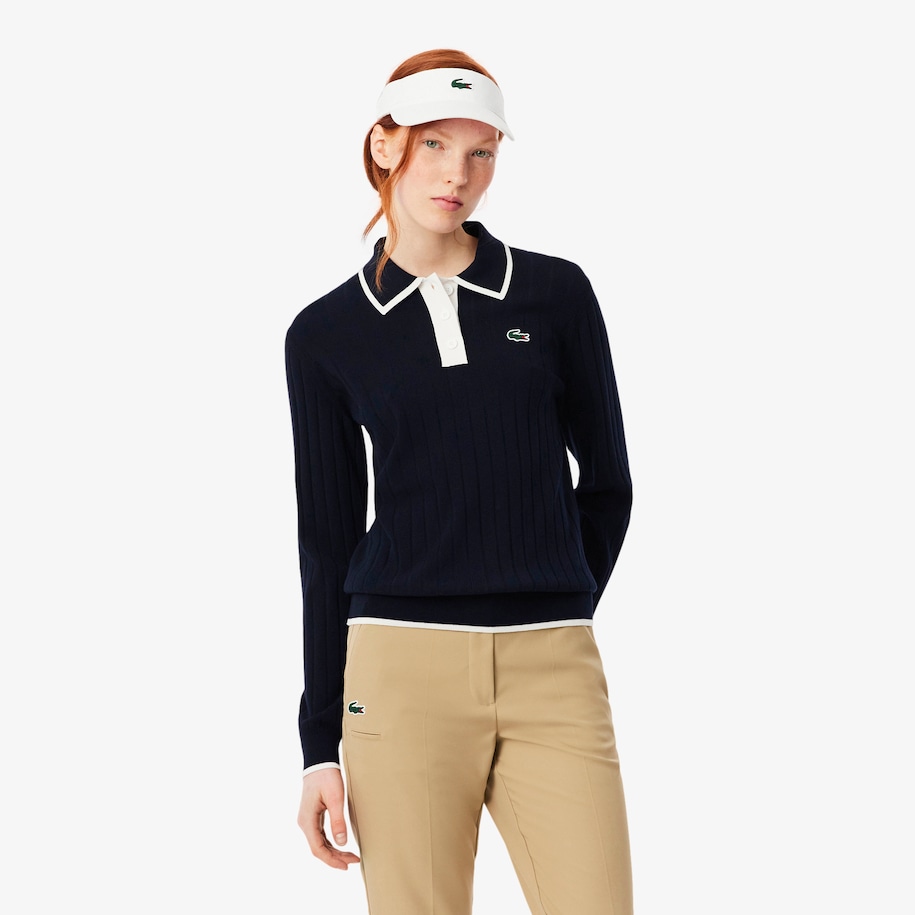 Polo Collar Stretch Golf Sweater image number 0