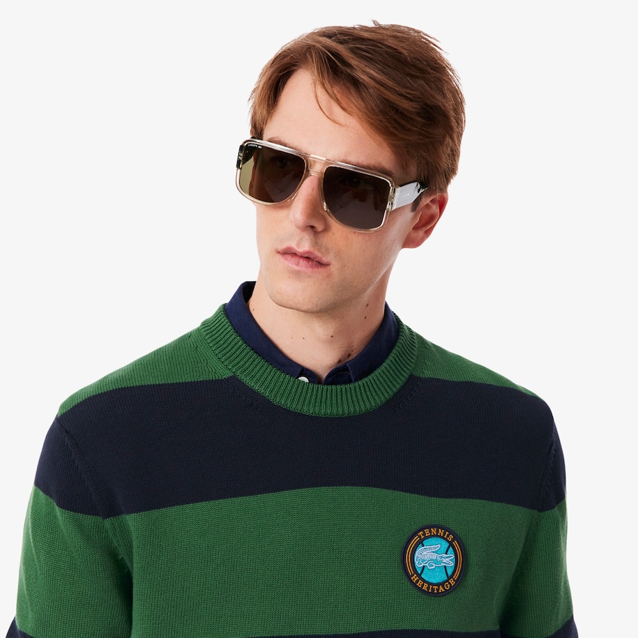 Striped Cotton Jersey Sweater image number 1