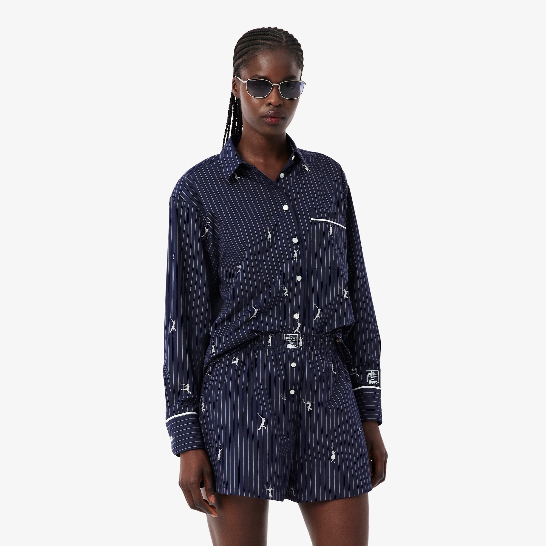 Oversized Shirt with Jacquard Motifs image number 0