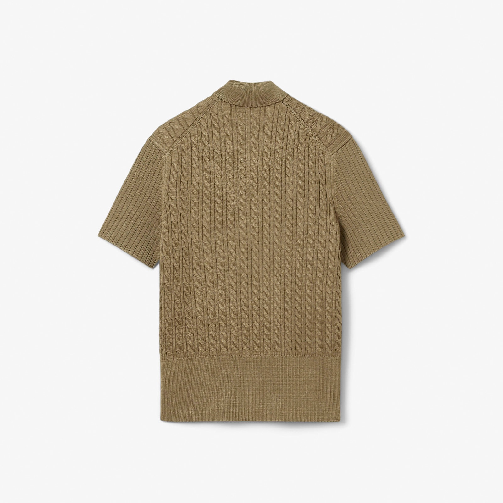Runway Cable Knit Polo Collar Sweater image number 4