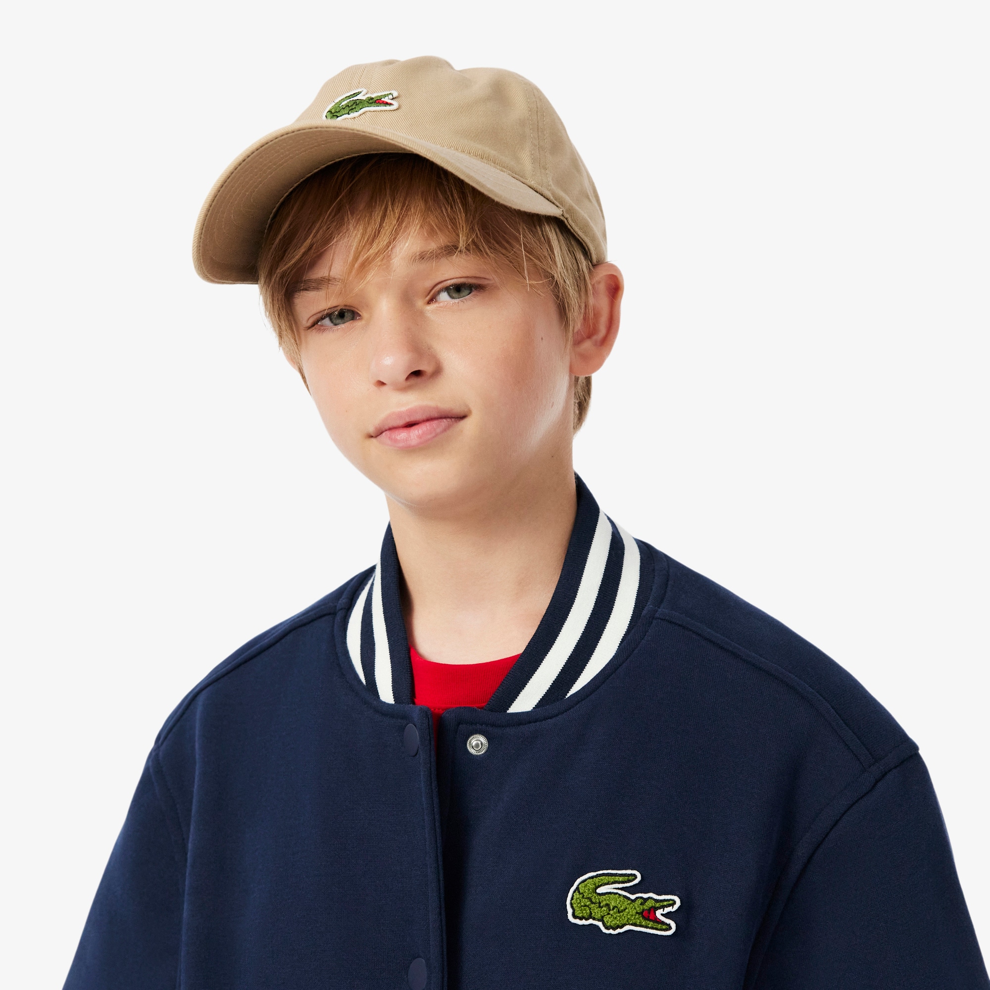 Unisex Embroidered Badge Fleece Bomber Jacket image number 7