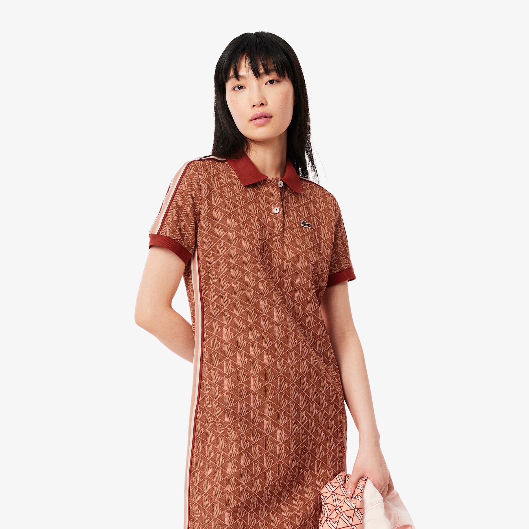 Slim Fit Monogram Jacquard Polo Dress image number 1
