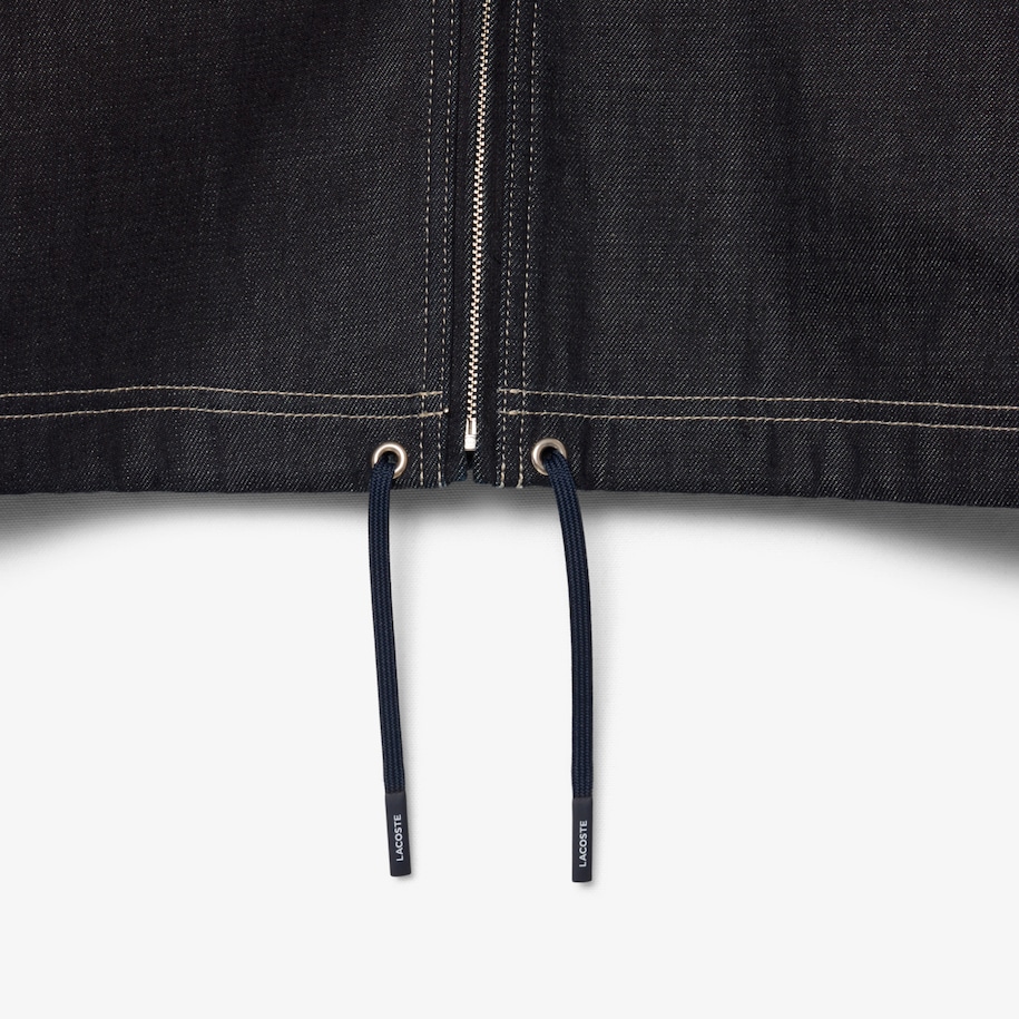 Oversized Zipped Denim Jacket image number 2