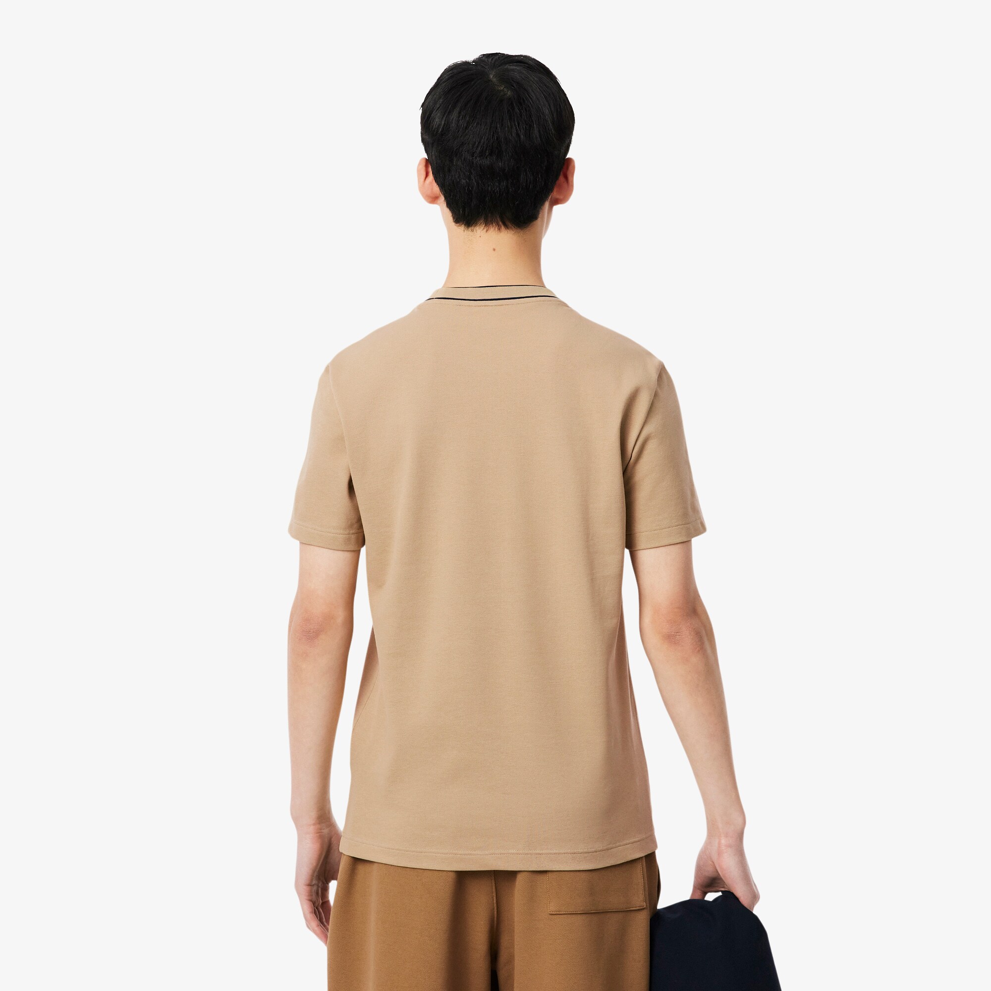 Stretch Piqu&eacute; Stripe Collar T-shirt image number 2