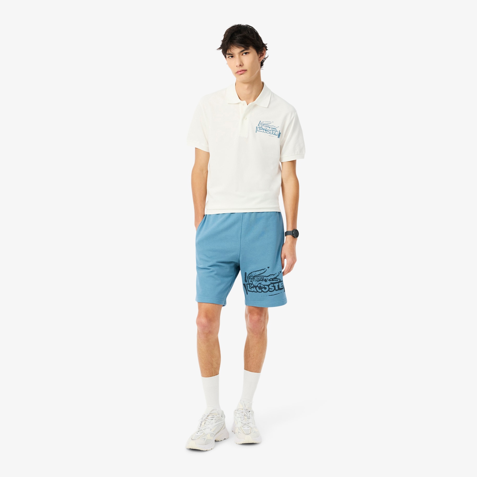 Graphic Cotton Fleece Shorts image number 0