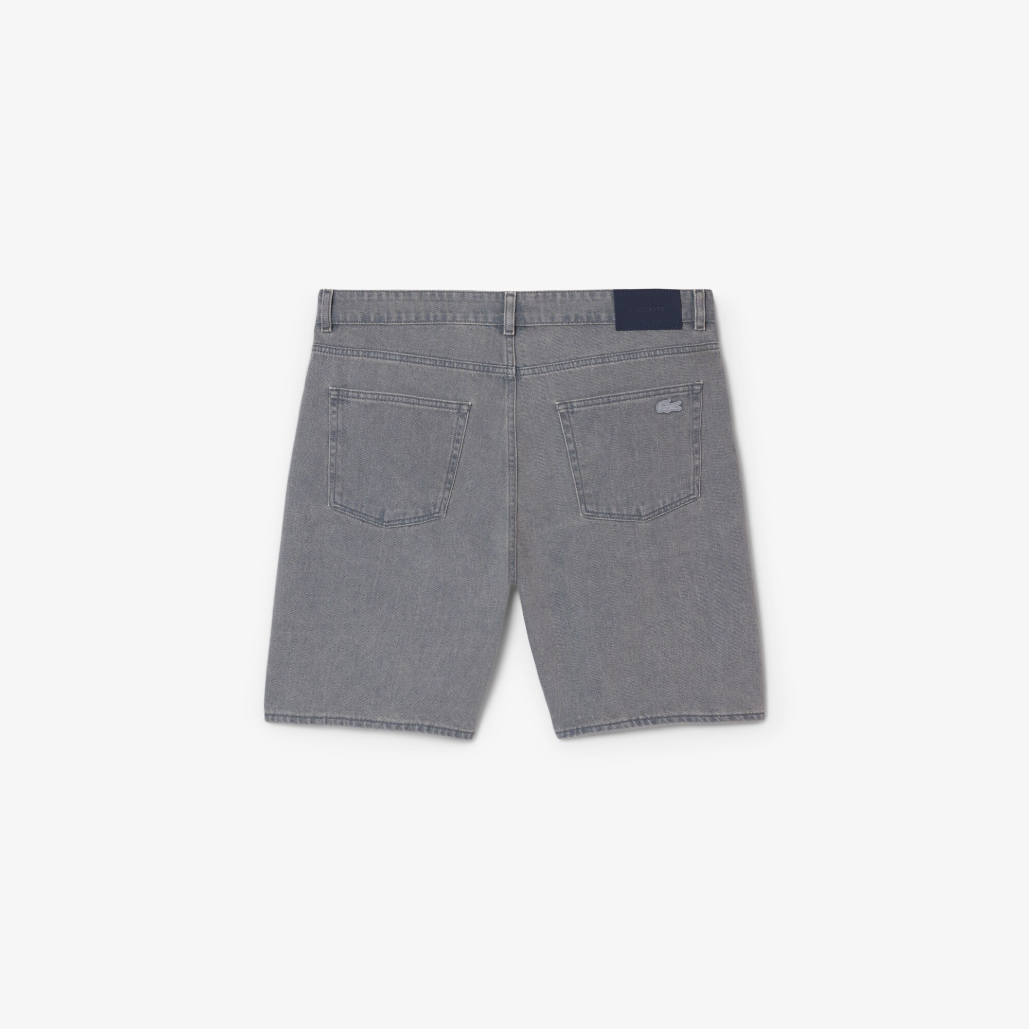 Washed Effect Dyed Denim Bermuda Shorts image number 4