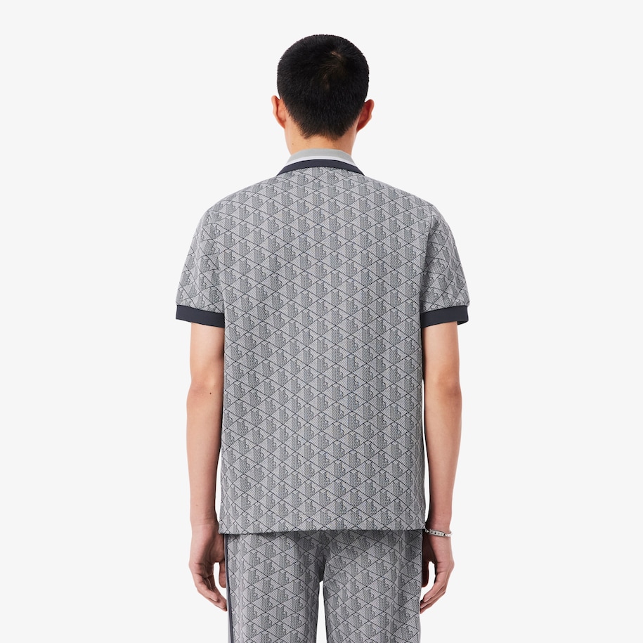 Classic Fit Monogram Jacquard Polo Shirt image number 2