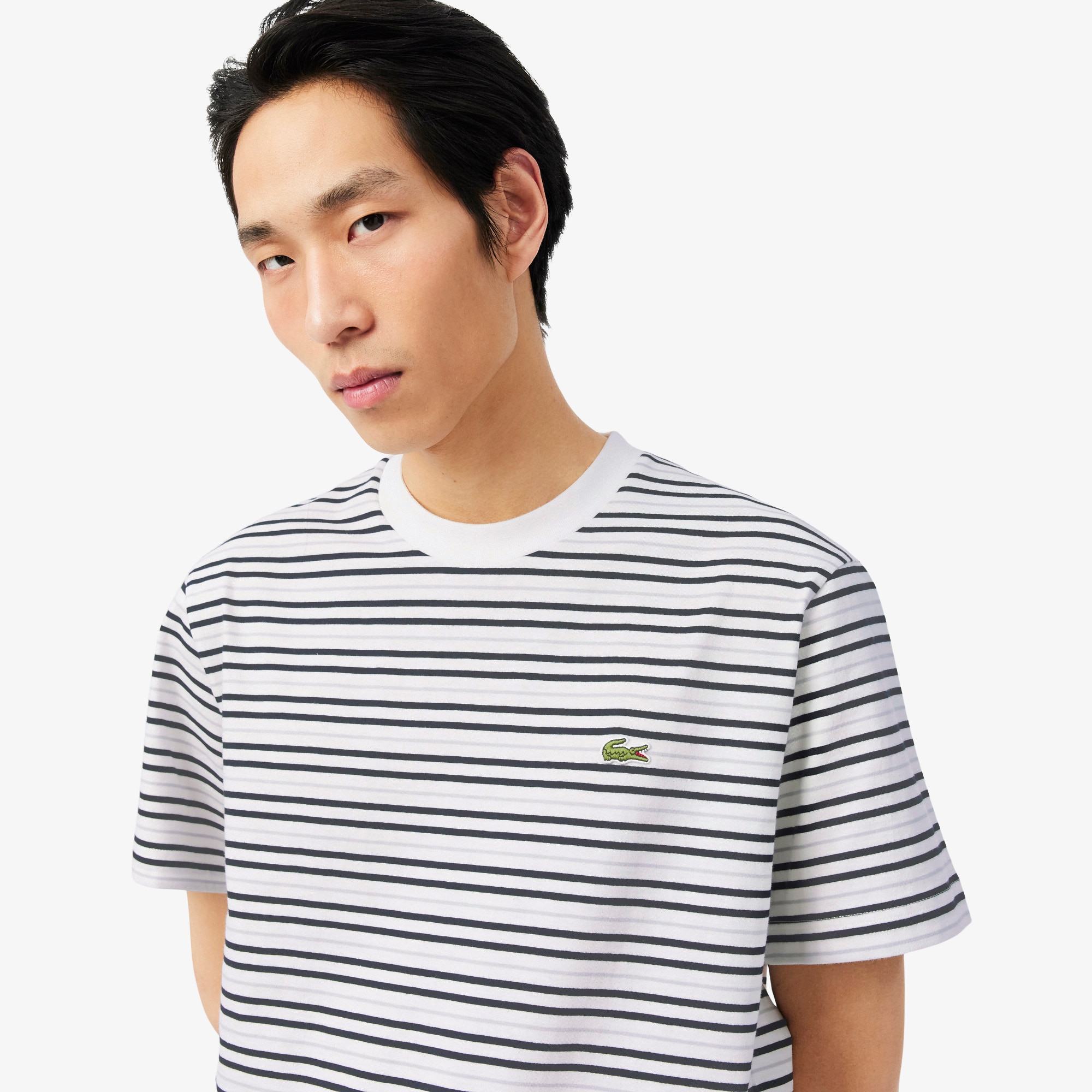Striped Cotton T-shirt image number 1