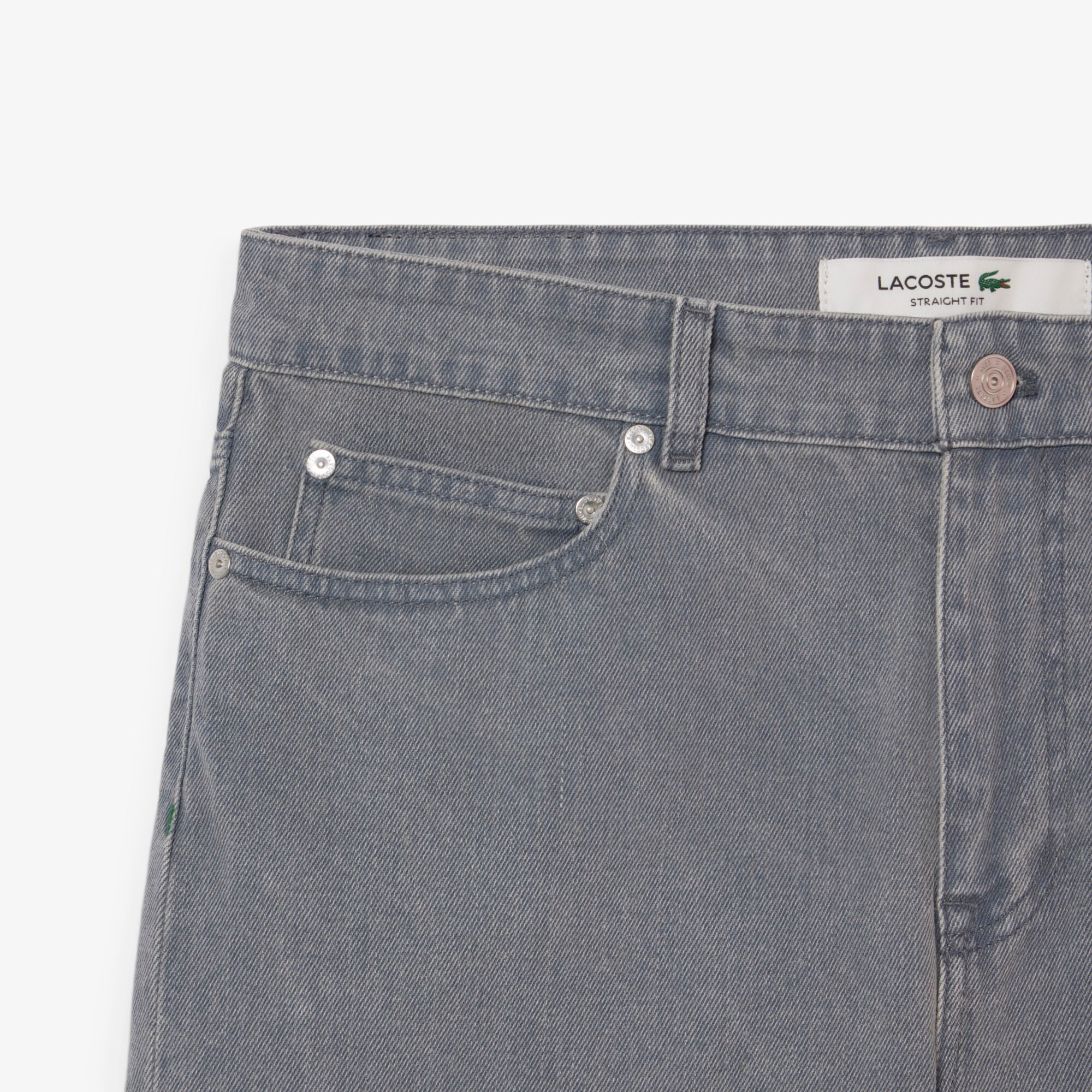 Washed Effect Dyed Denim Bermuda Shorts image number 5