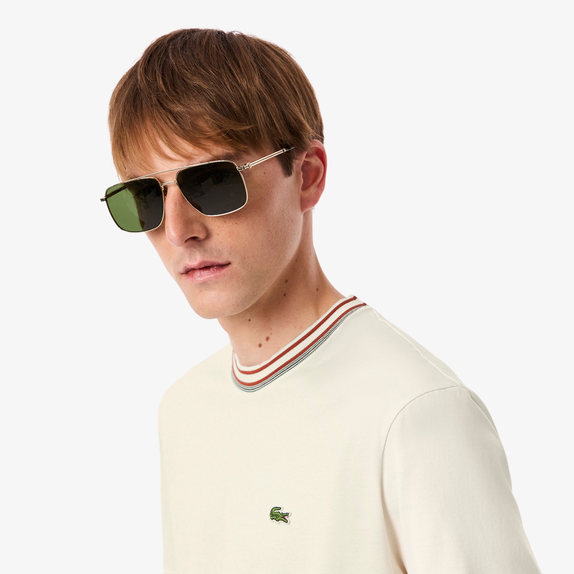 French Made Stripe Neck T-shirt image number 1