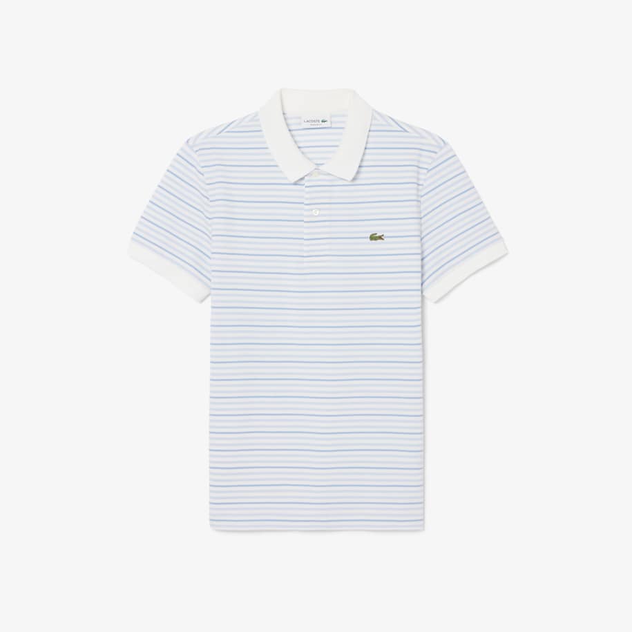 Classic Fit Striped Petit Piqu&eacute; Polo Shirt image number 3