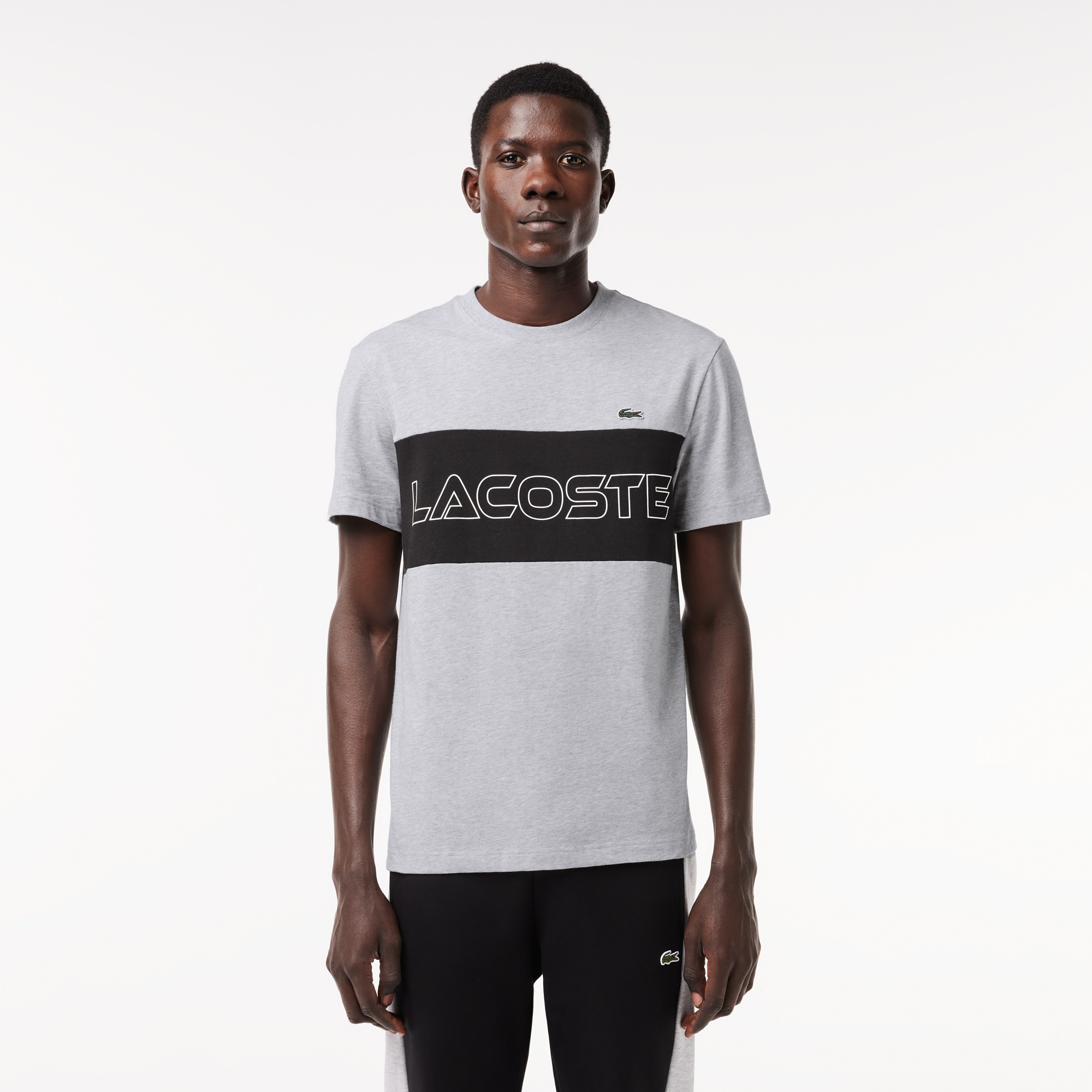 LACOSTE ブラック Tシャツ L Lacoste Men's Classic Fit Cotton Jersey T-Shirt, Black