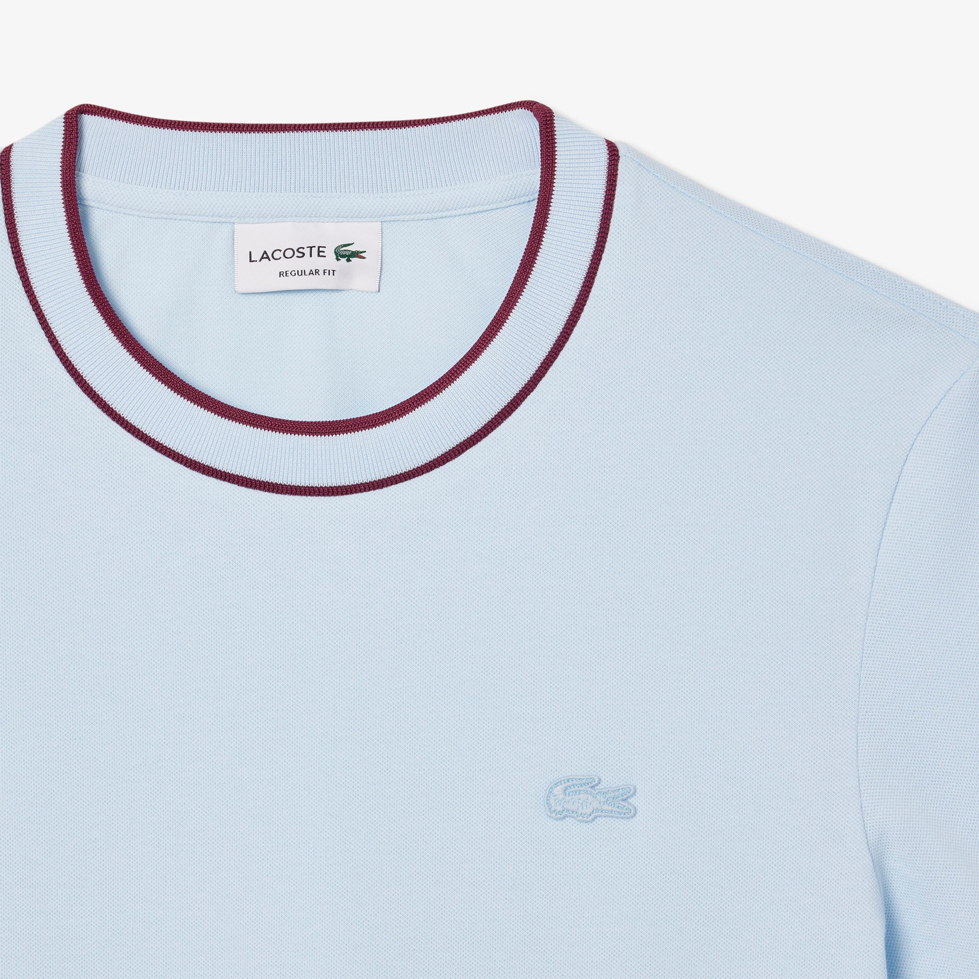 Stretch Piqué Stripe Collar T-shirt image number 4
