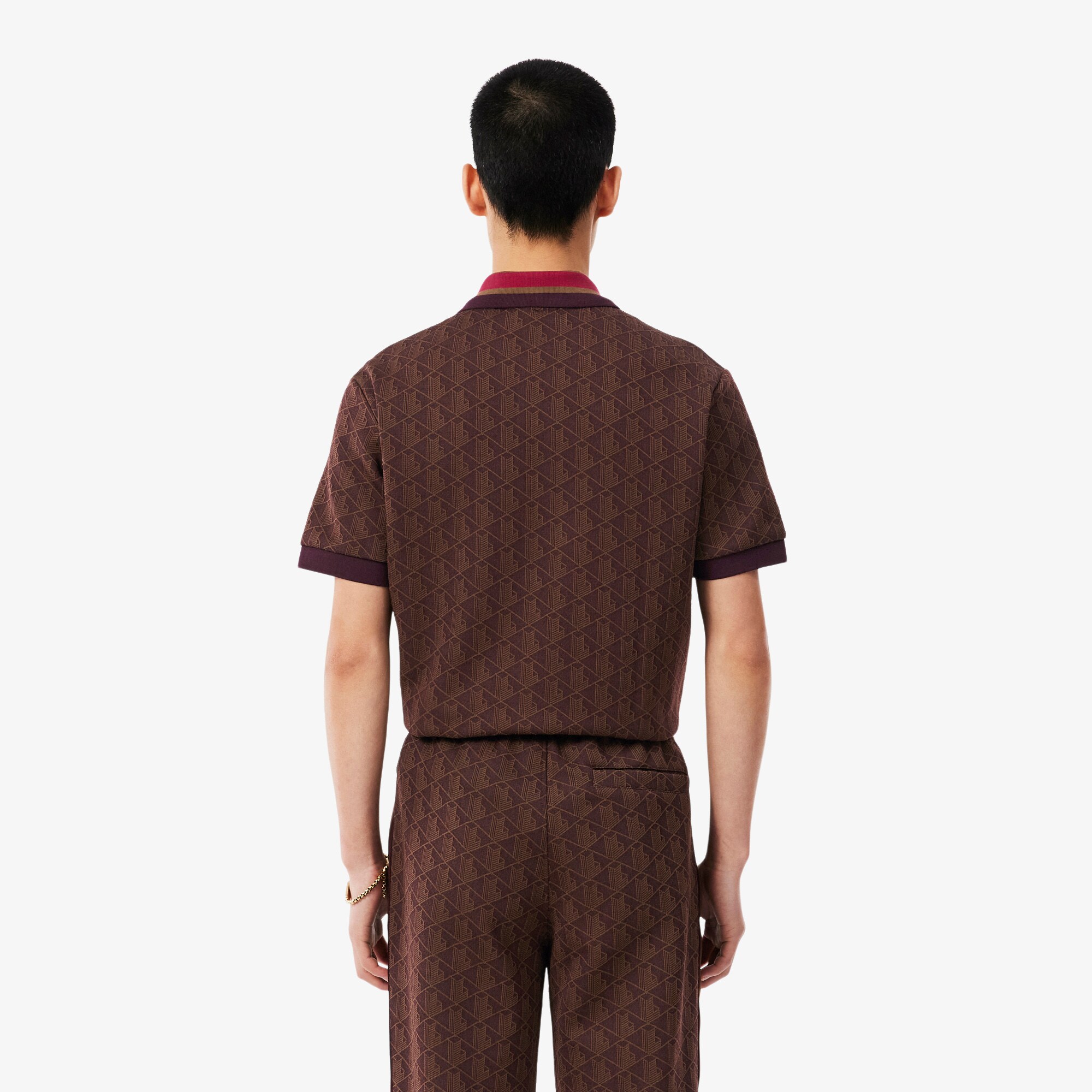 Classic Fit Monogram Jacquard Polo Shirt image number 2