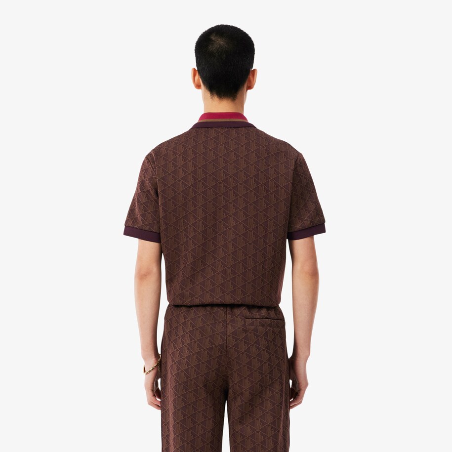 Classic Fit Monogram Jacquard Polo Shirt image number 2