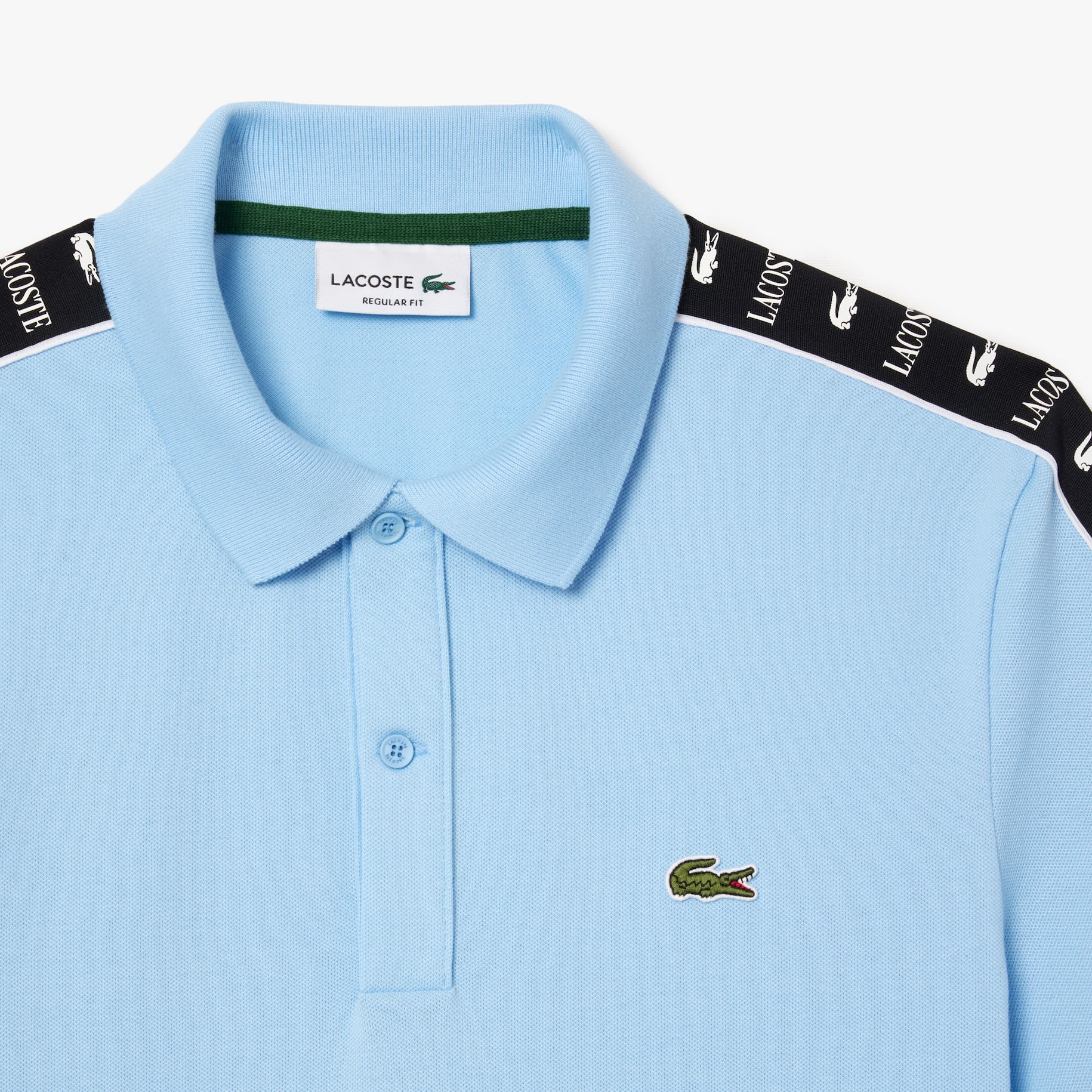 Logo Stripe Stretch Piqué Polo Shirt image number 4
