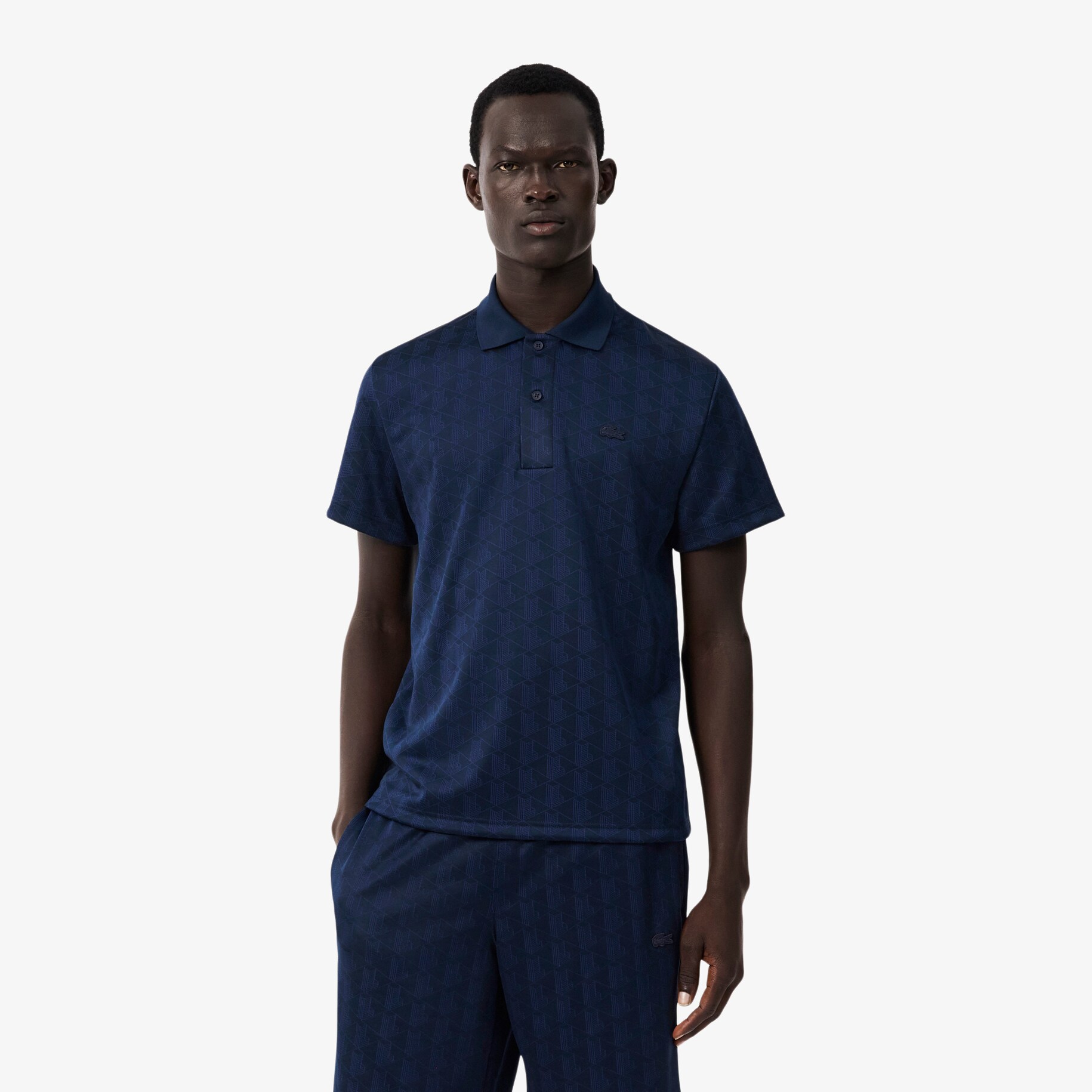 Classic Fit Monogram Jacquard Polo Shirt image number 0