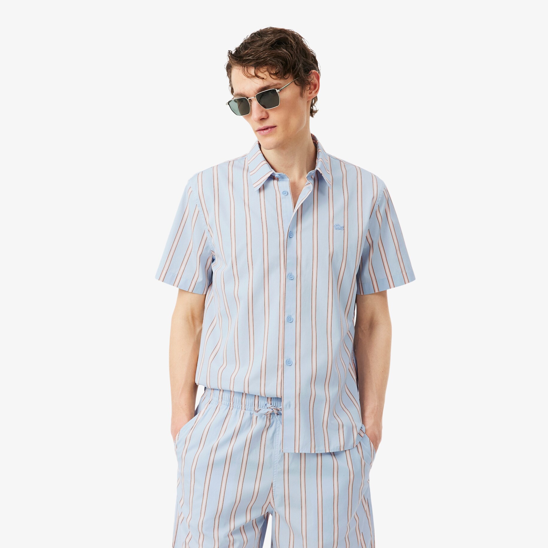 Regular Fit Striped Poplin Shirt image number 0