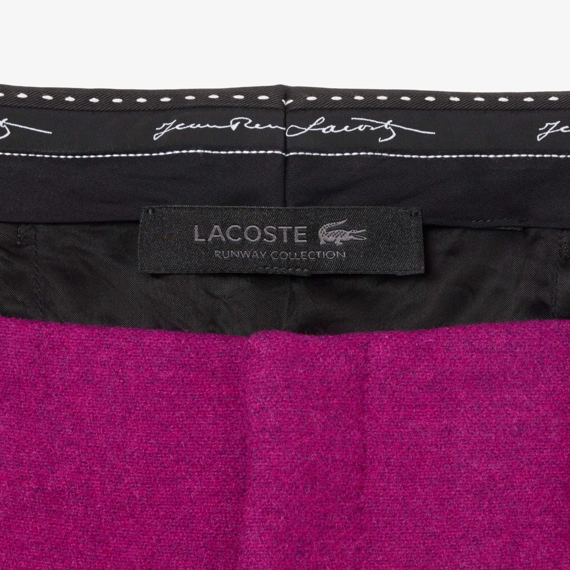 Runway Slub Wool Wide Fit Tailored Pants image number 7