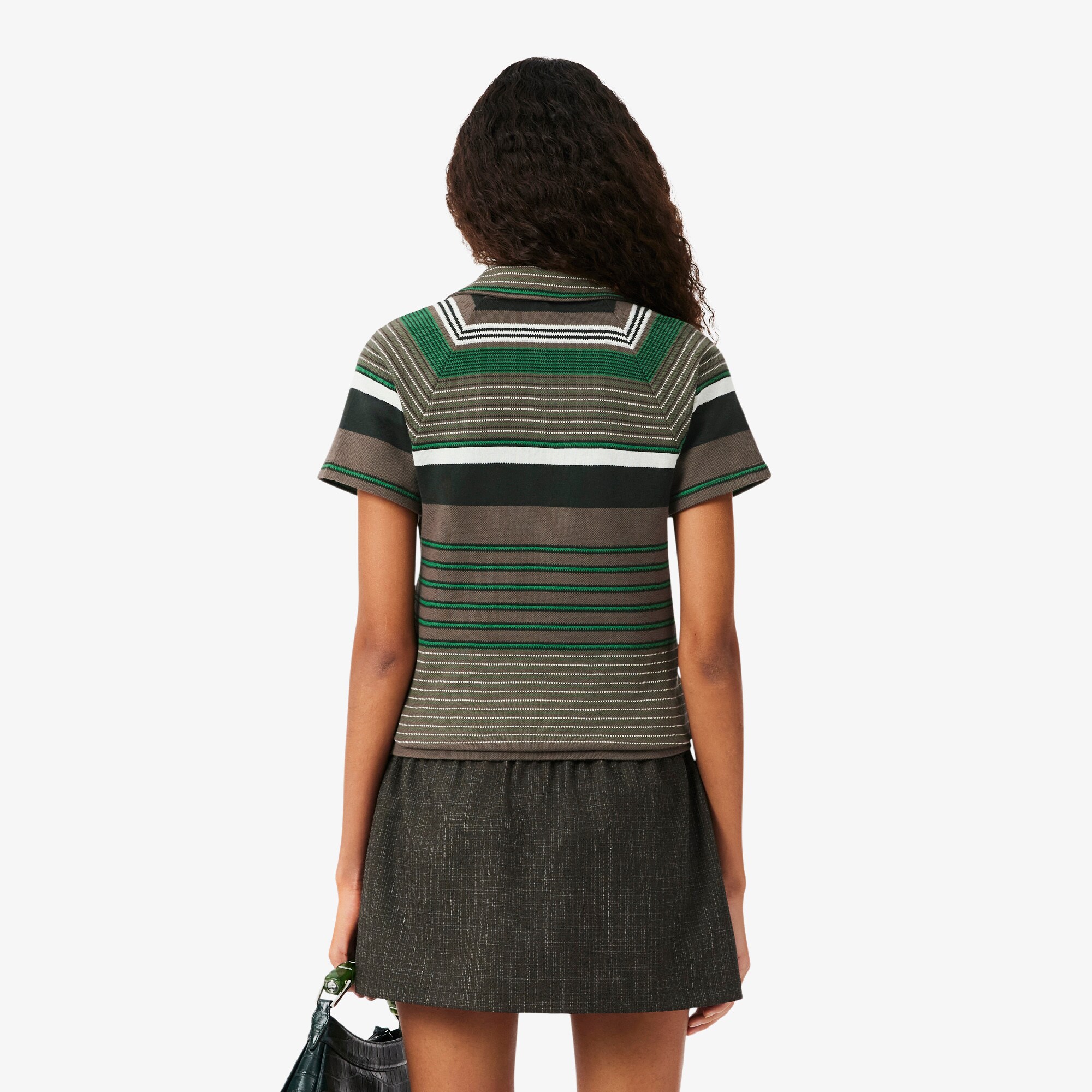 Runway Slim Fit Striped Piqu&eacute; Polo Shirt image number 2