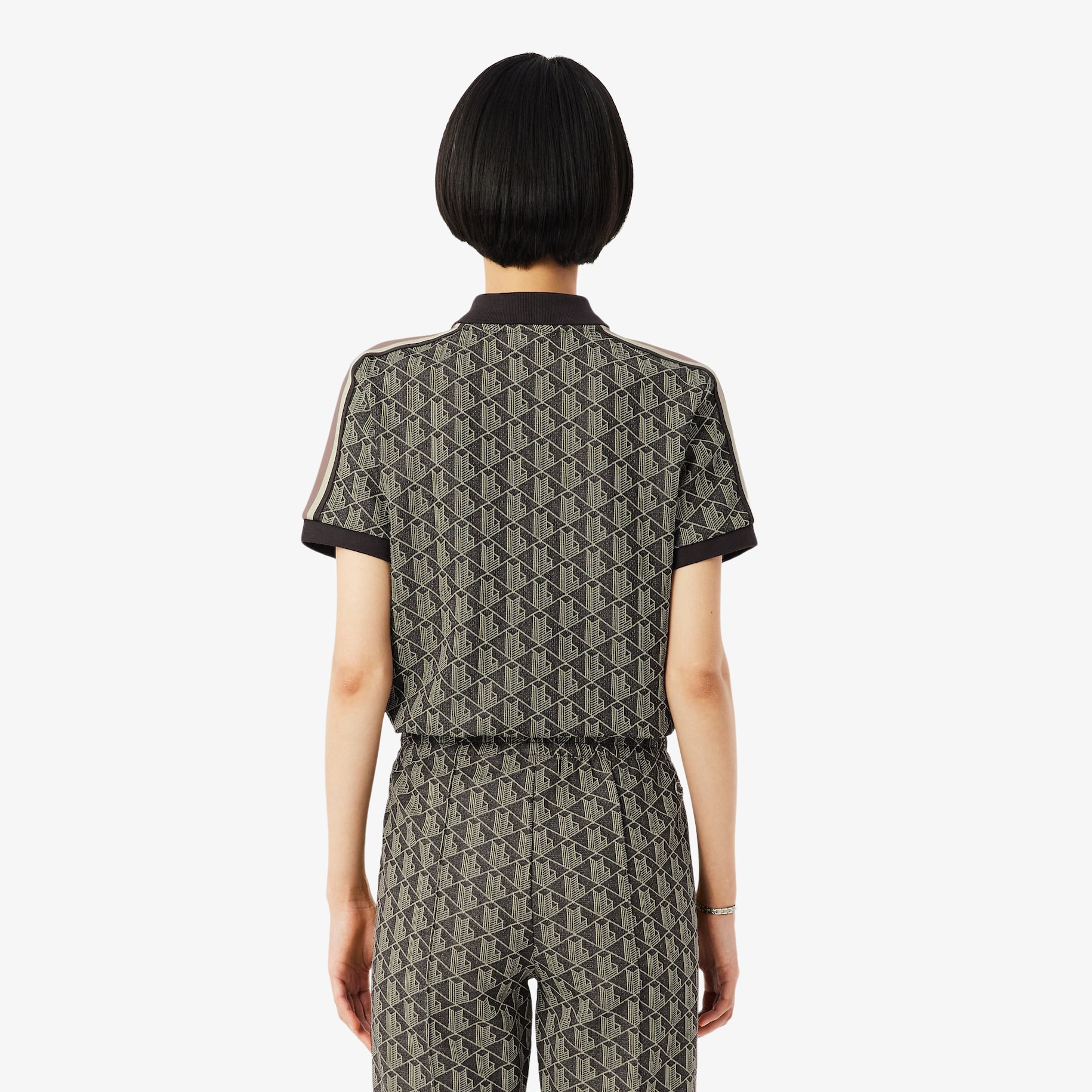 Slim Fit Monogram Jacquard Polo Shirt image number 2