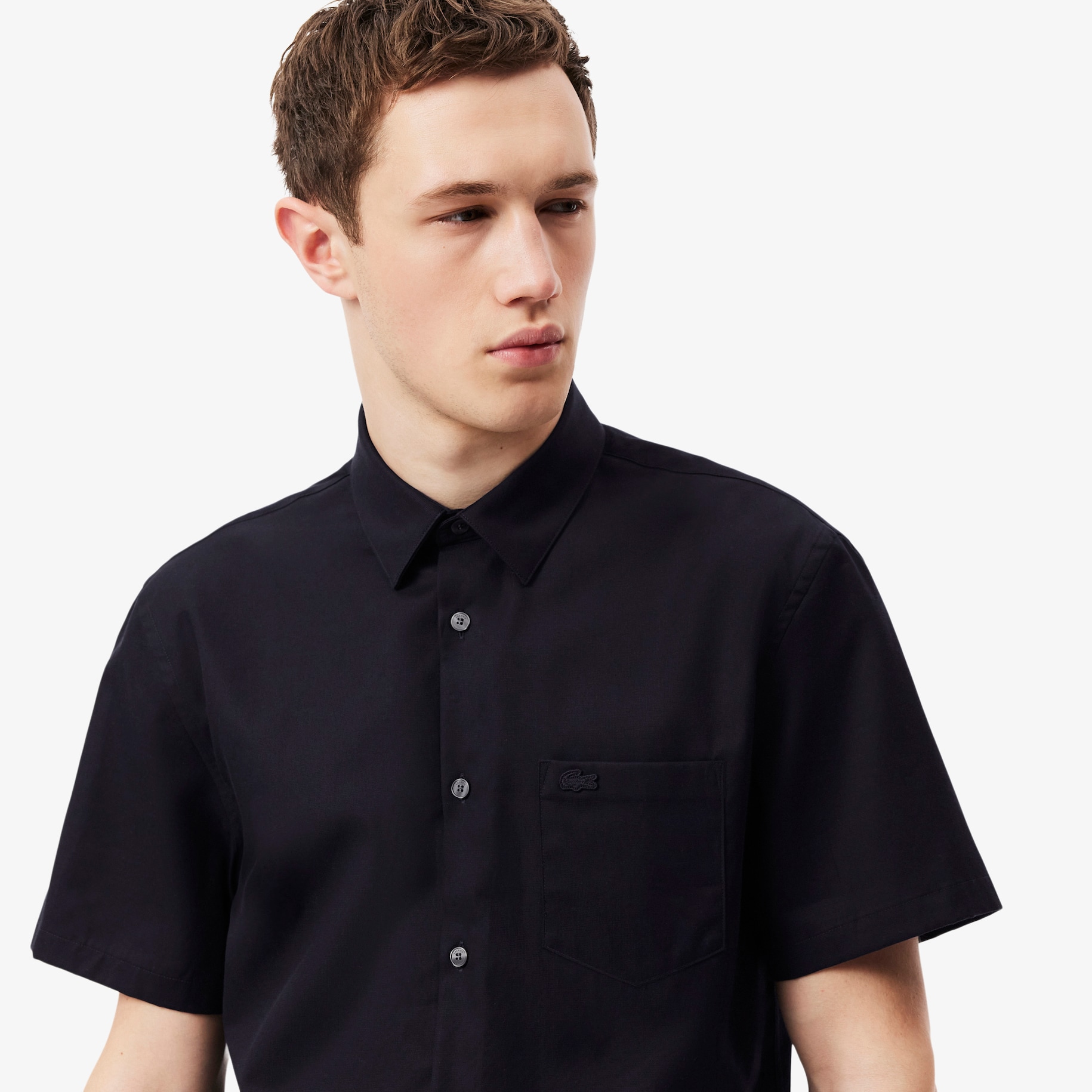 Men's Regular Fit Solid Cotton Shirt image number 1