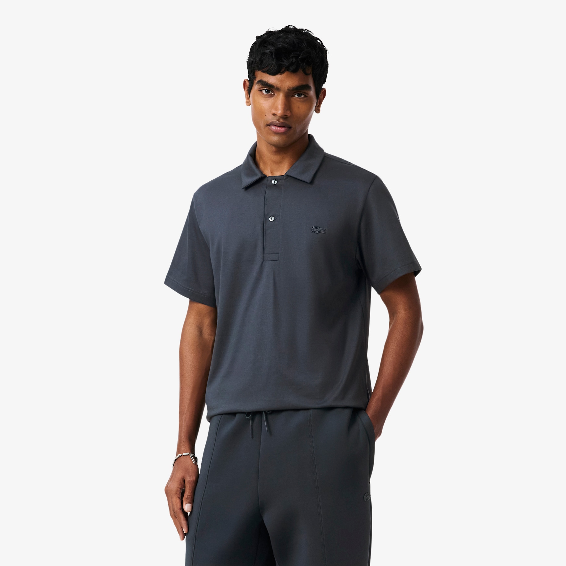 Paris Classic Fit Open Neck Embroidered Polo Shirt image number 0