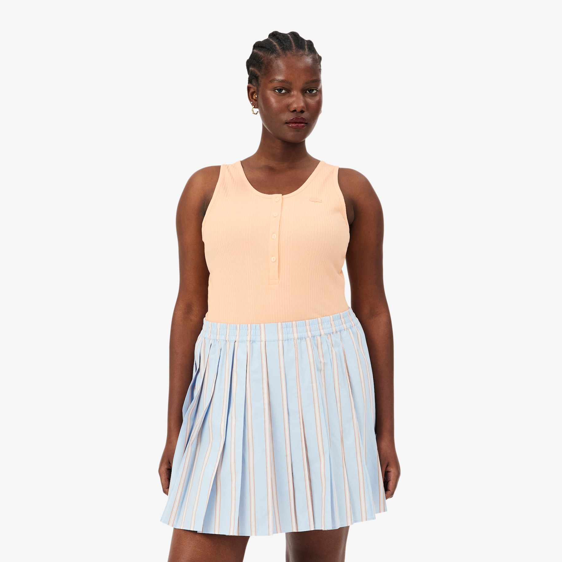 Slim Fit Ribbed Cotton Tank Top image number 6