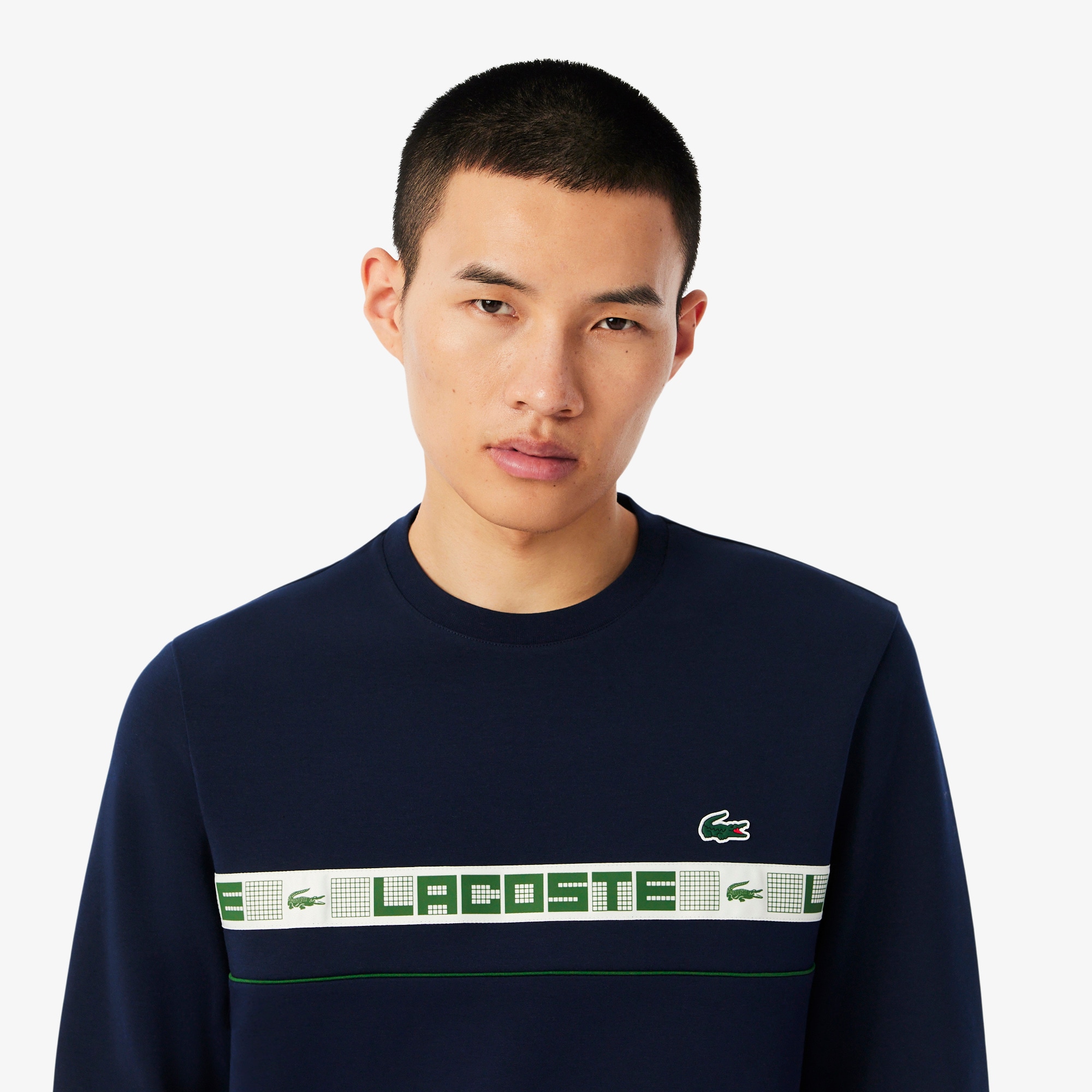 Branded Stripe Tennis Sweatshirt image number 1
